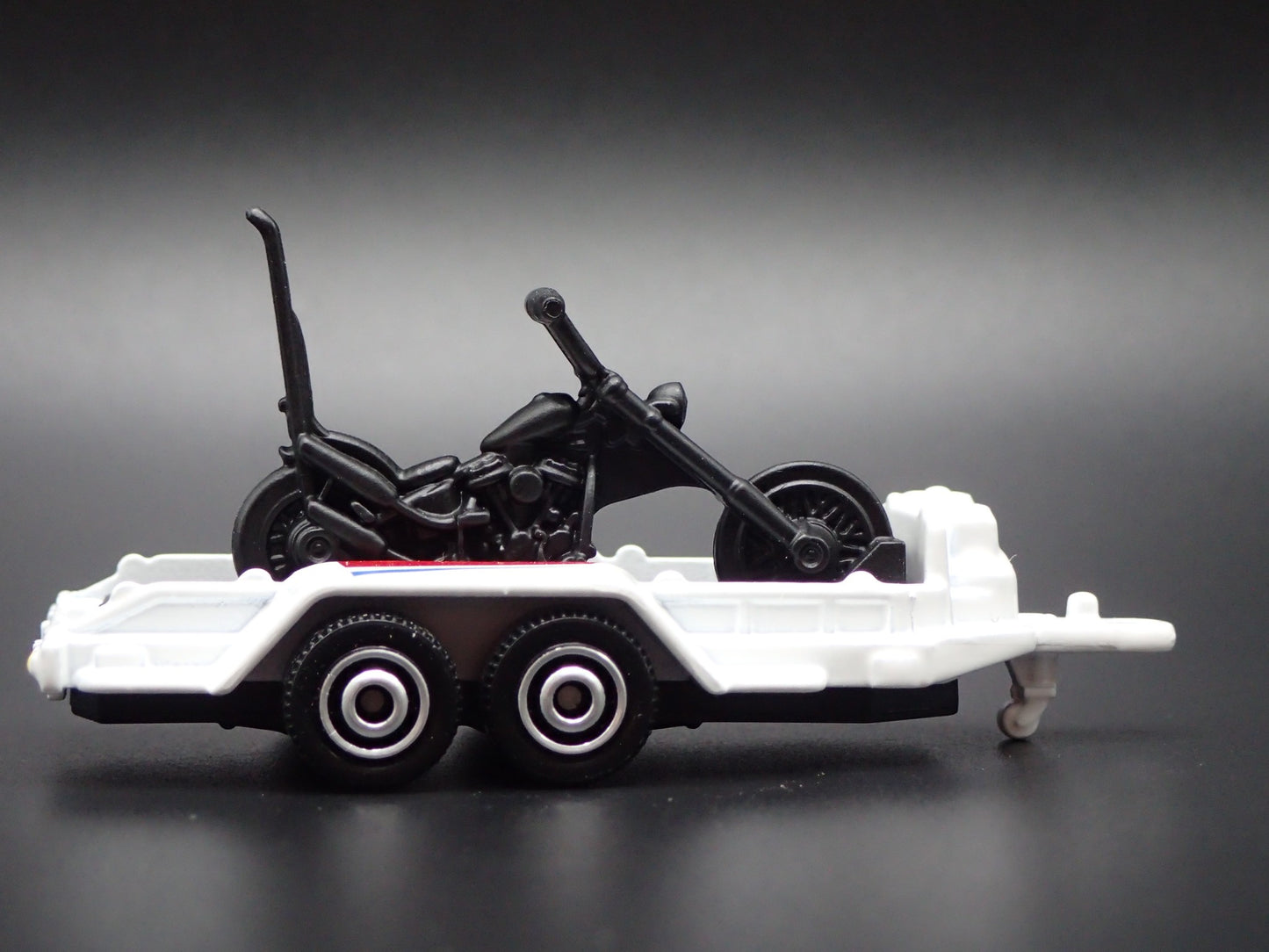UTILITY TRAILER W MOTORCYCLE  1:64 SCALE COLLECTIBLE DIORAMA DIECAST MODEL