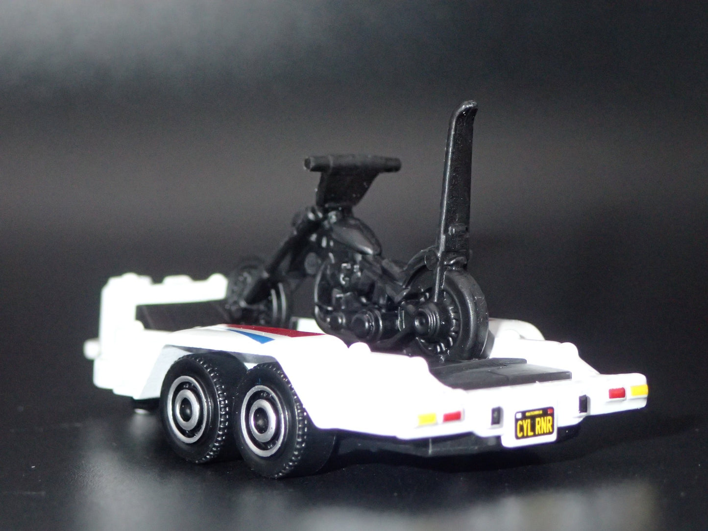 UTILITY TRAILER W MOTORCYCLE  1:64 SCALE COLLECTIBLE DIORAMA DIECAST MODEL