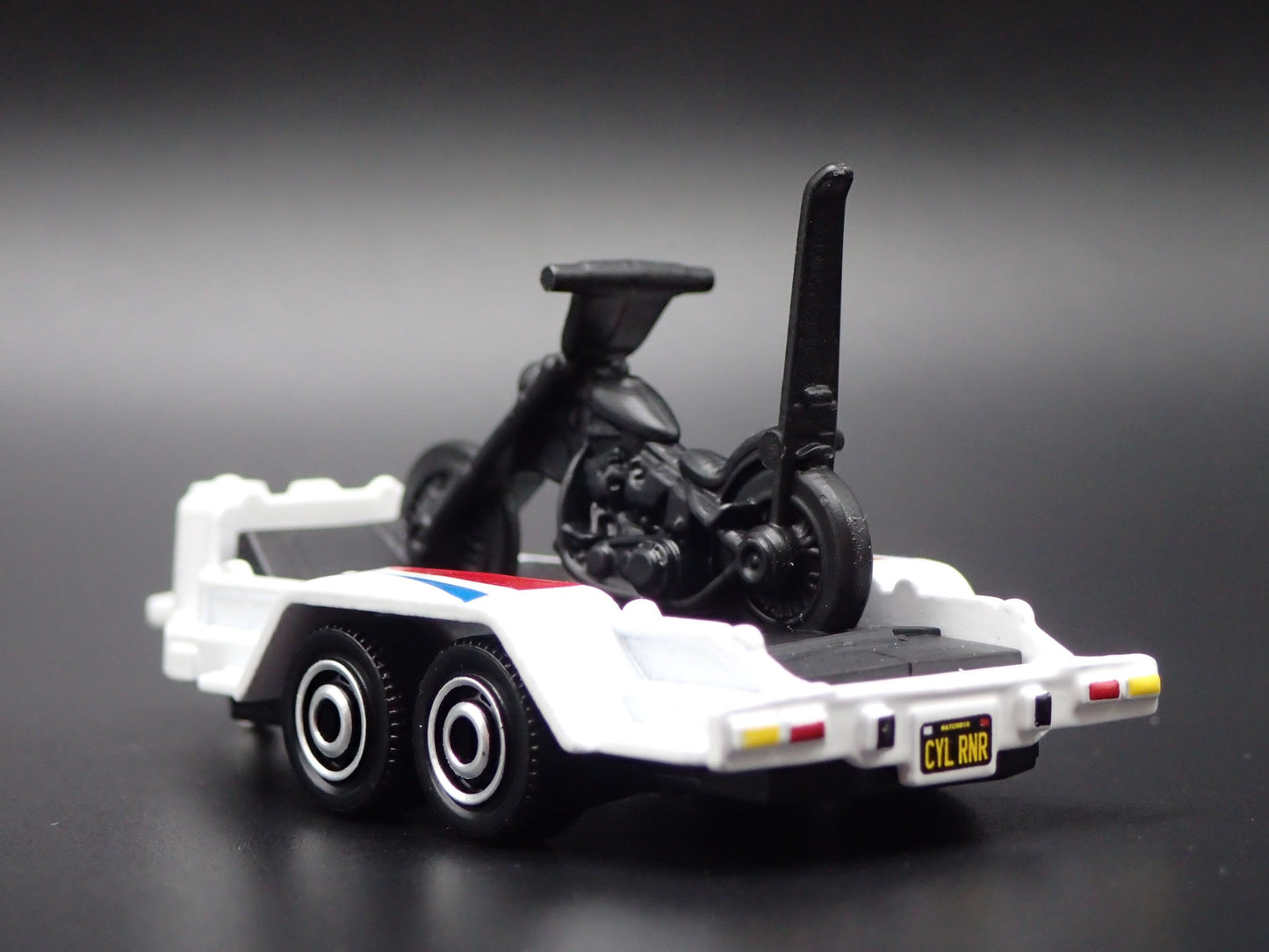 UTILITY TRAILER W MOTORCYCLE  1:64 SCALE COLLECTIBLE DIORAMA DIECAST MODEL