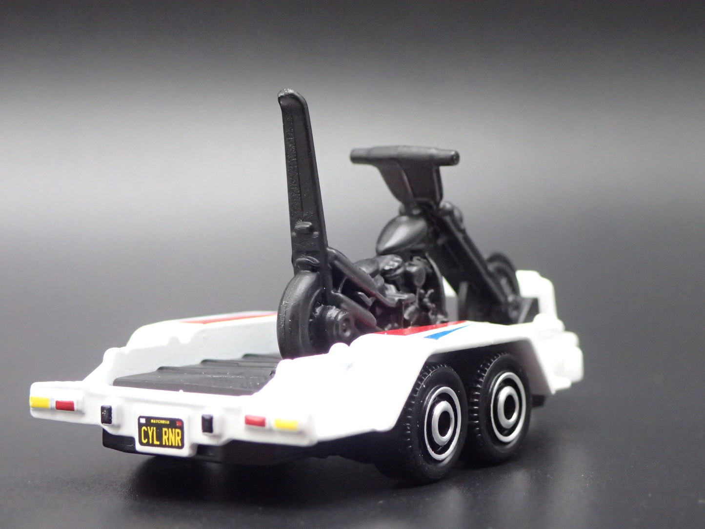 UTILITY TRAILER W MOTORCYCLE  1:64 SCALE COLLECTIBLE DIORAMA DIECAST MODEL