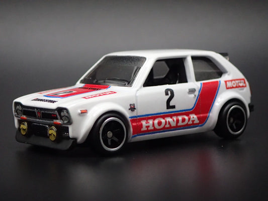 1973-1978 HONDA CIVIC CUSTOM WHITE 1:64 SCALE COLLECTIBLE DIECAST MODEL CAR