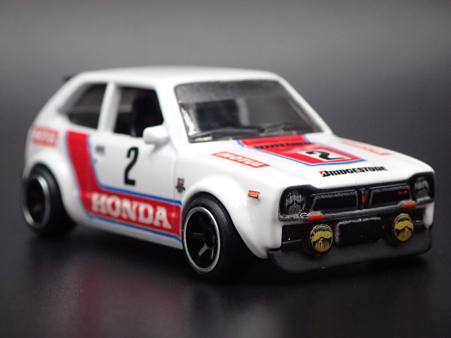 1973-1978 HONDA CIVIC CUSTOM WHITE 1:64 SCALE COLLECTIBLE DIECAST MODEL CAR
