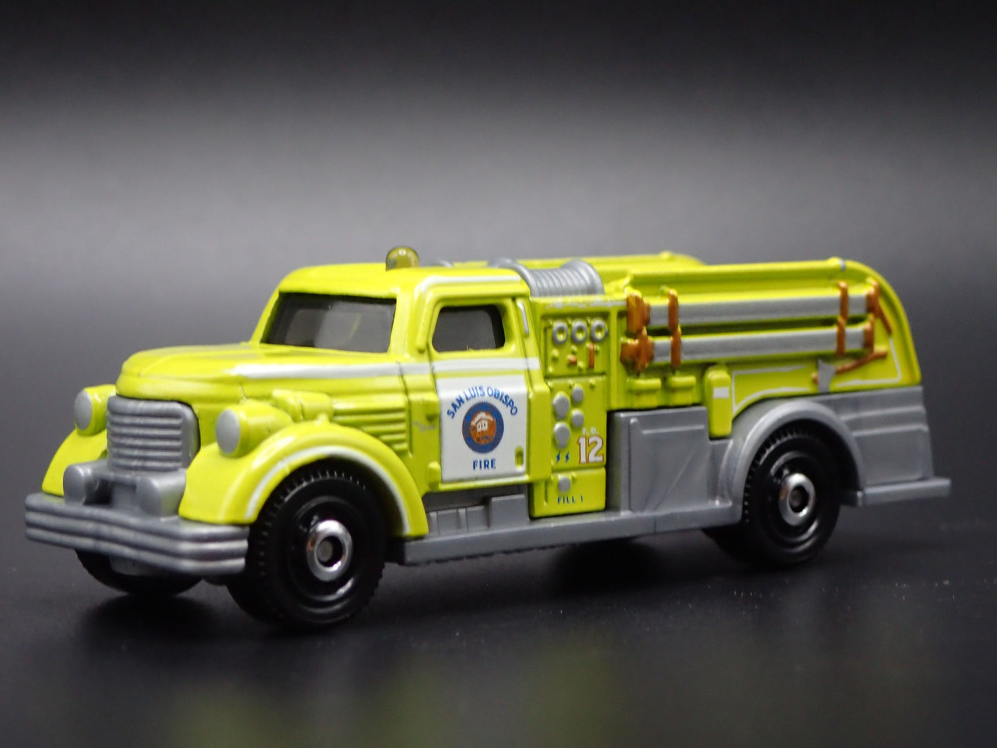 VINTAGE FIRE TRUCK SAN LUIS OBISPO, CA 1:64 MB SCALE DIORAMA DIECAST MODEL CAR