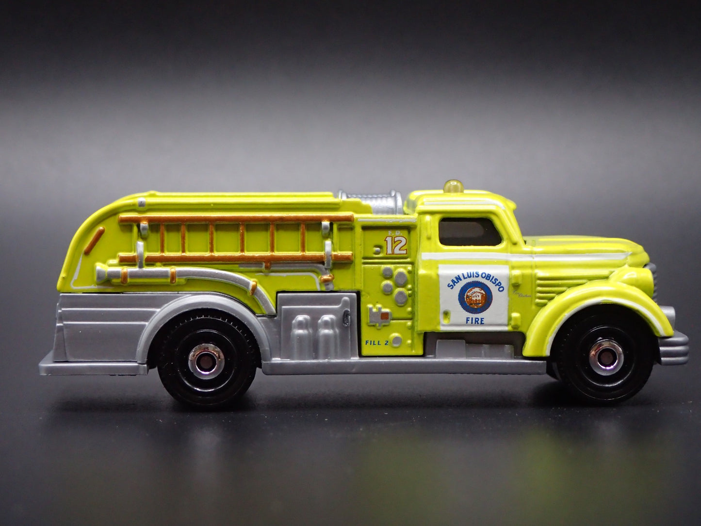 VINTAGE FIRE TRUCK SAN LUIS OBISPO, CA 1:64 MB SCALE DIORAMA DIECAST MODEL CAR