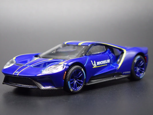 2017-2022 FORD GT MICHELIN BLUE 1:64 SCALE COLLECTIBLE DIORAMA DIECAST MODEL CAR