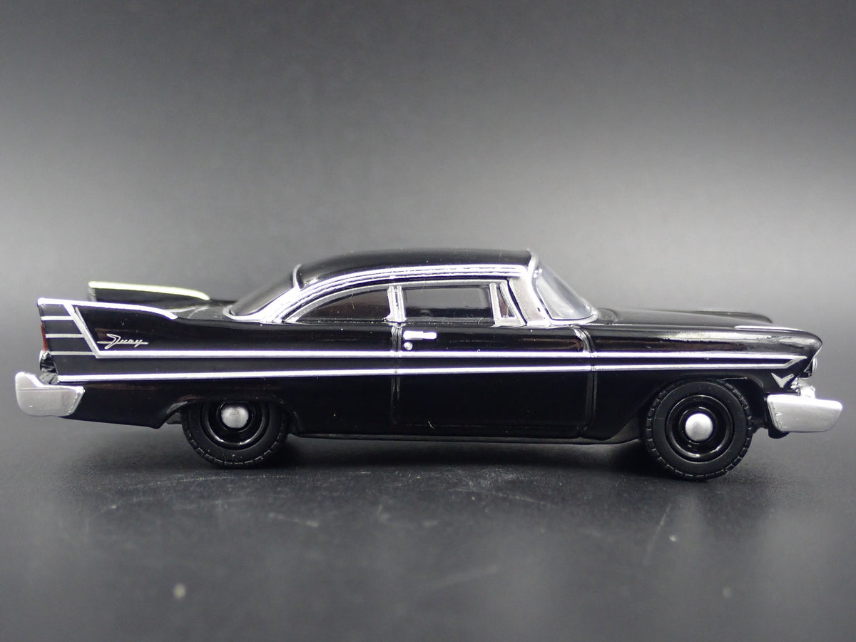 1957 57 PLYMOUTH FURY RARE 1/64 SCALE COLLECTIBLE DIORAMA DIECAST MODEL CAR-Burning Rubber Toy Company