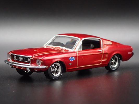 1968 68 FORD MUSTANG GT 390 FASTBACK GOODYEAR RED 1:64 SCALE DIECAST MODEL CAR