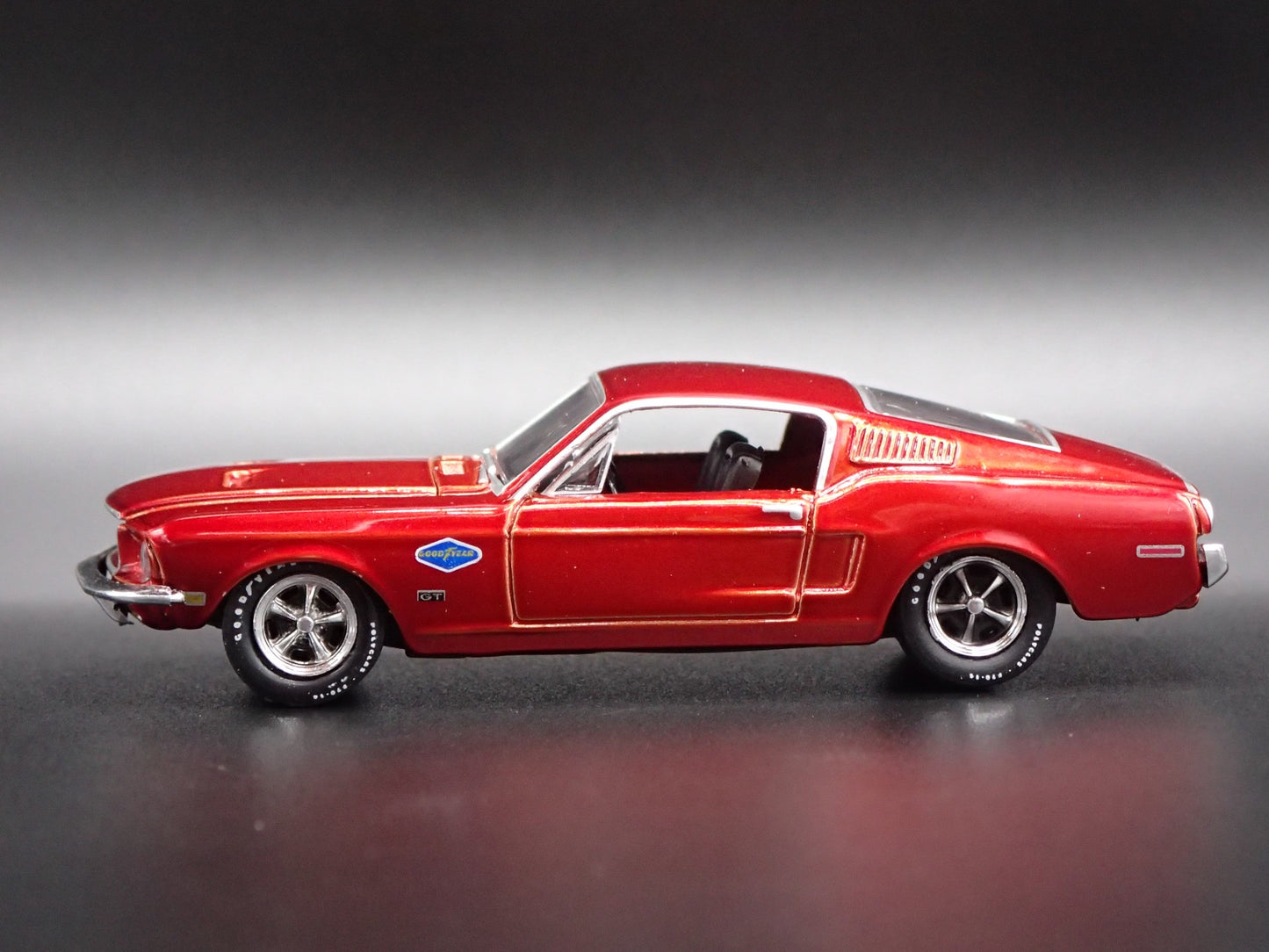 1968 68 FORD MUSTANG GT 390 FASTBACK GOODYEAR RED 1:64 SCALE DIECAST MODEL CAR