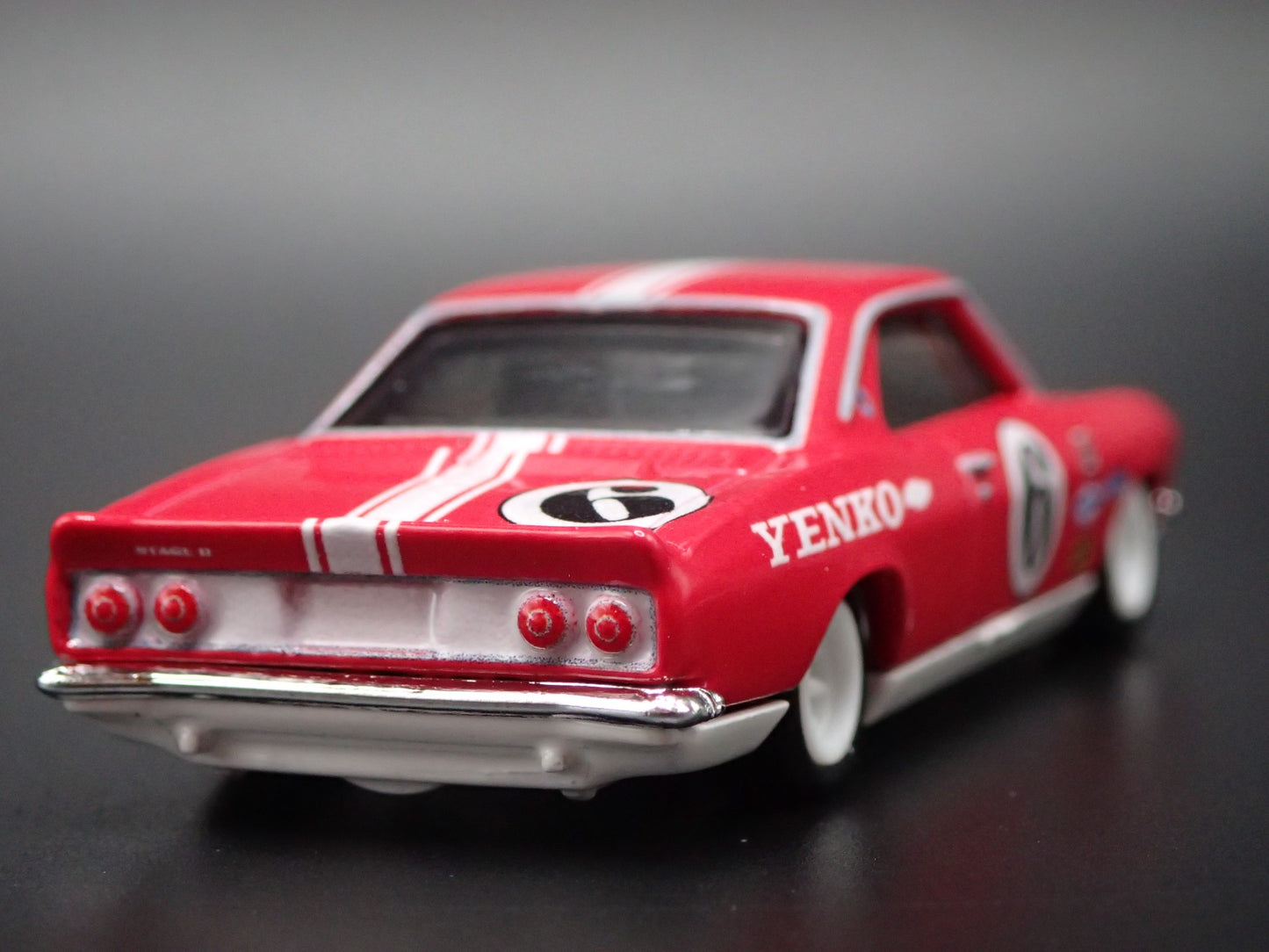 1965-1969 CHEVY CHEVROLET CORVAIR YENKO STINGER RED 1:64 SCALE DIECAST MODEL CAR