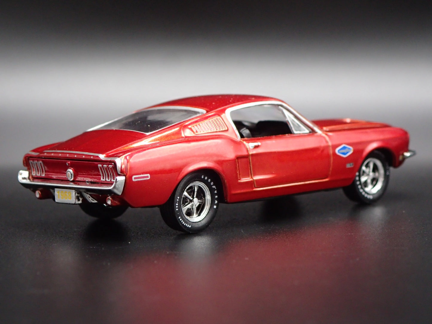 1968 68 FORD MUSTANG GT 390 FASTBACK GOODYEAR RED 1:64 SCALE DIECAST MODEL CAR