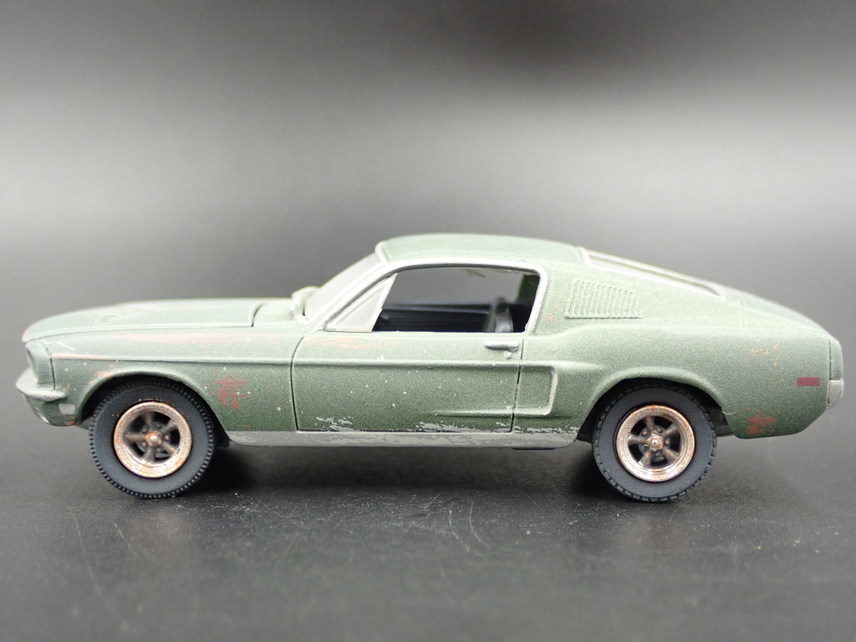 1968 68 FORD MUSTANG GT MCQUEEN BULLITT UNRESTORED 1/64 SCALE DIECAST MODEL CAR-Burning Rubber Toy Company