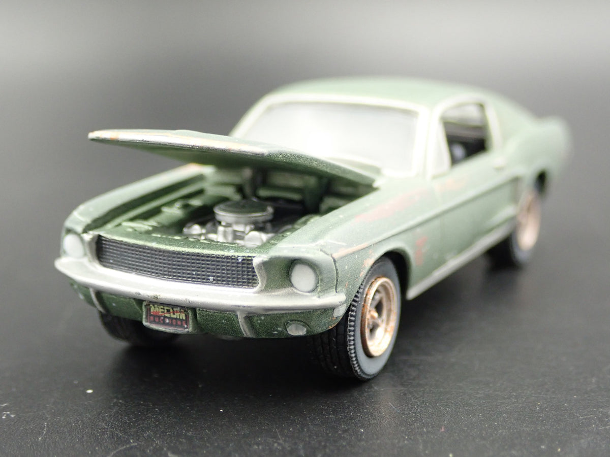 1968 68 FORD MUSTANG GT MCQUEEN BULLITT UNRESTORED 1/64 SCALE DIECAST MODEL CAR-Burning Rubber Toy Company