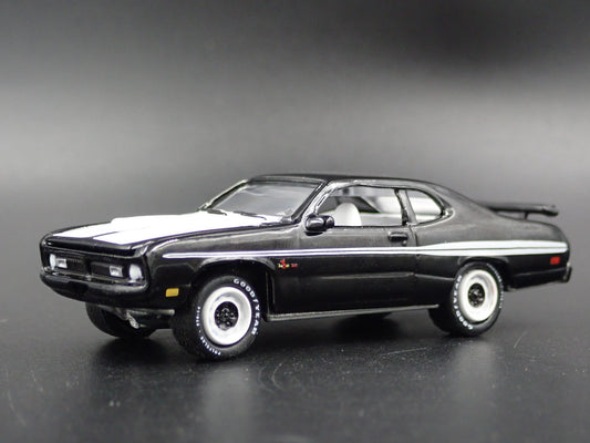 1971 71 DODGE DEMON 340 BLACK 1/64 SCALE COLLECTIBLE DIORAMA DIECAST MODEL CAR