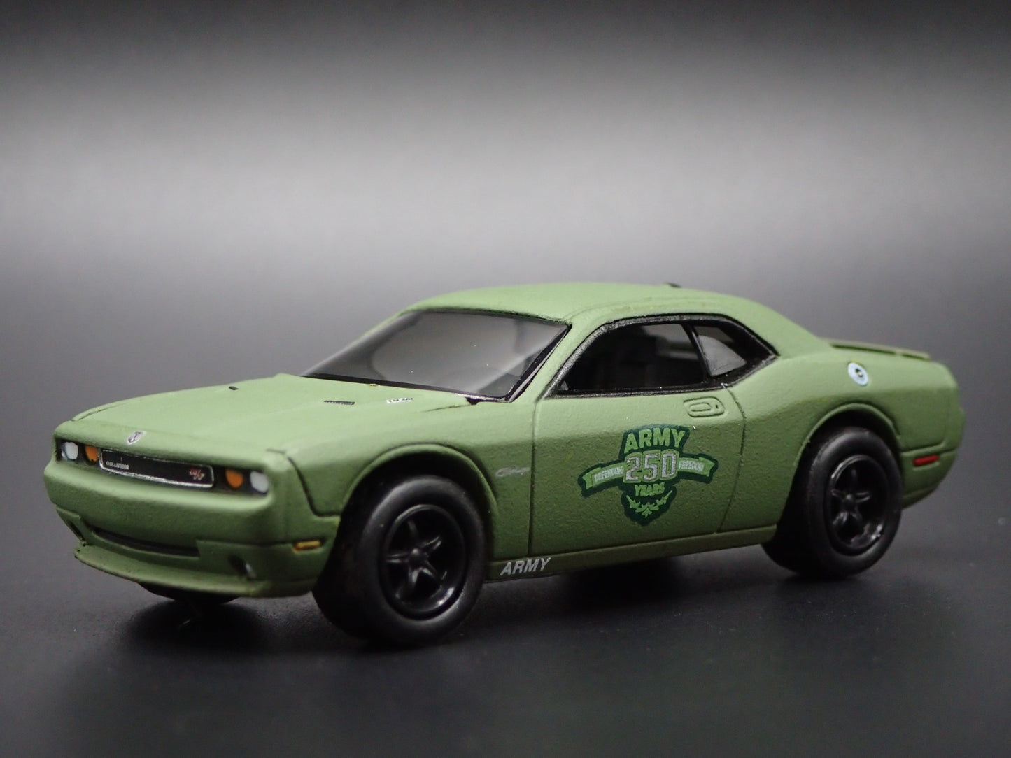 2008-2023 DODGE CHALLENGER RT ARMY 250 ANNIVERSARY 1/64 SCALE DIECAST MODEL CAR
