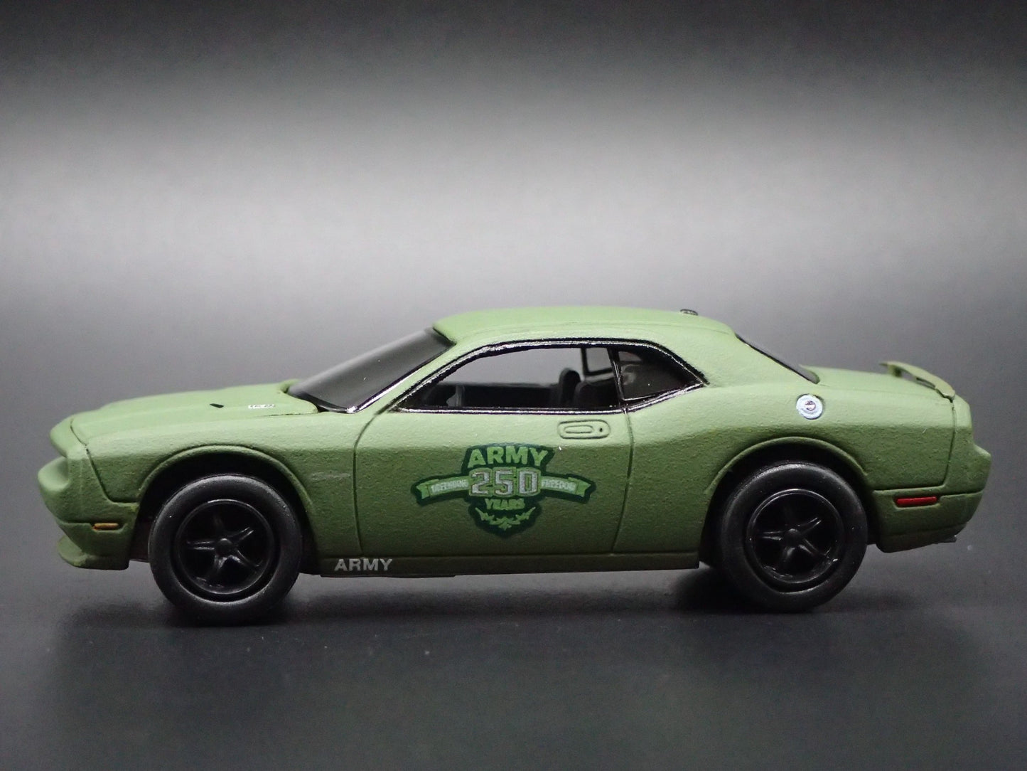 2008-2023 DODGE CHALLENGER RT ARMY 250 ANNIVERSARY 1/64 SCALE DIECAST MODEL CAR