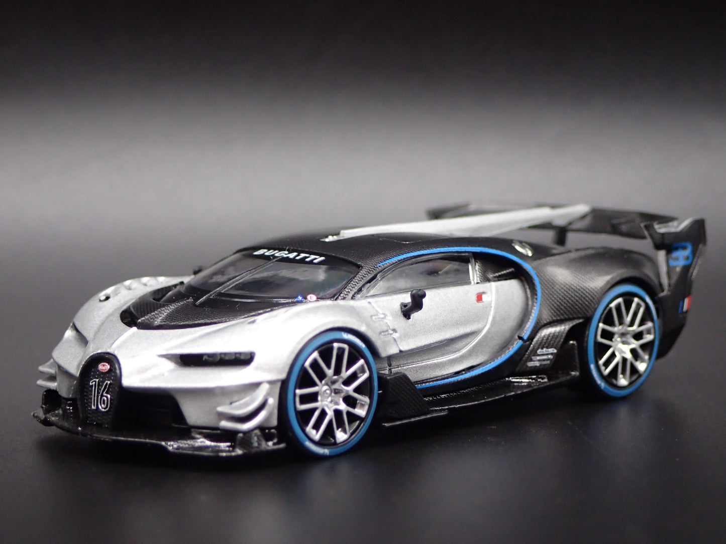 2015 BUGATTI VISION GRAN TURISMO SUPER CAR 1:64 SCALE DIORAMA DIECAST MODEL CAR