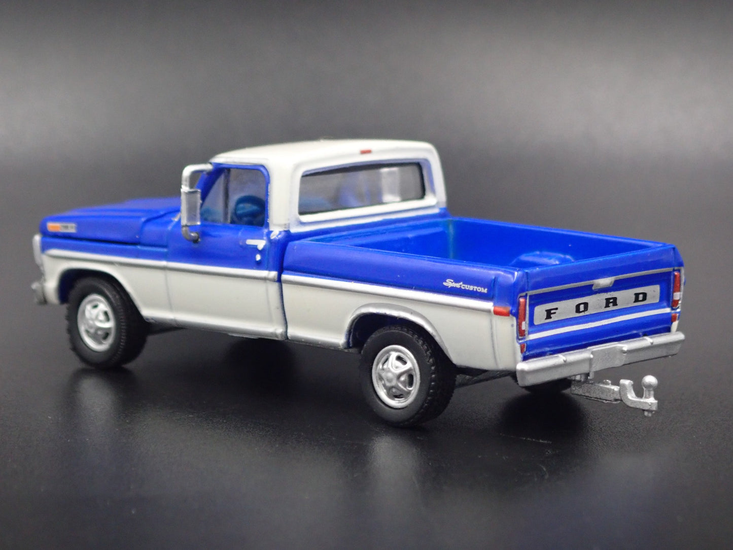 1972 FORD F100 SHORT BED PICKUP TRUCK W HITCH BLUE 1/64 SCALE DIECAST MODEL CAR