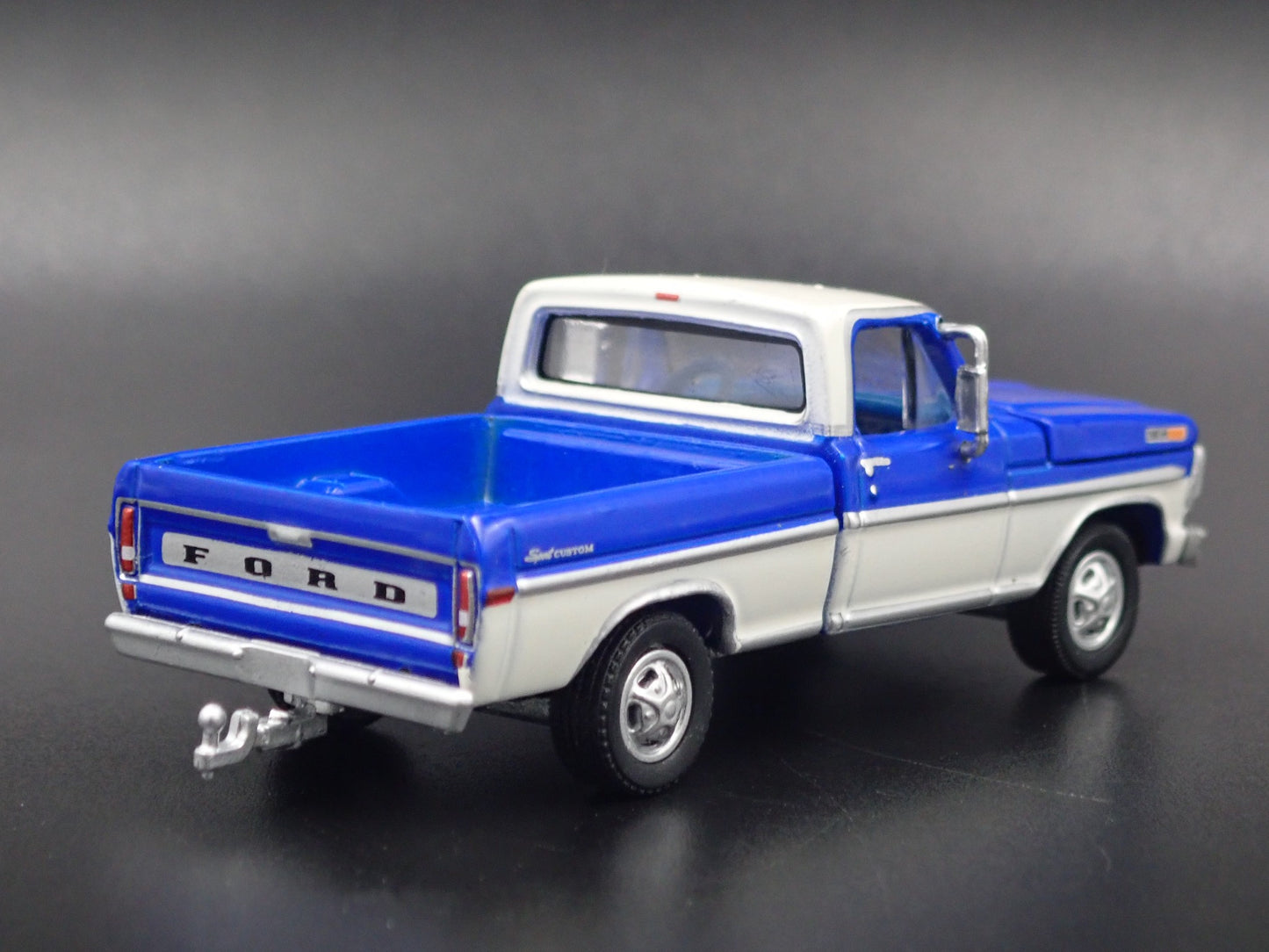 1972 FORD F100 SHORT BED PICKUP TRUCK W HITCH BLUE 1/64 SCALE DIECAST MODEL CAR