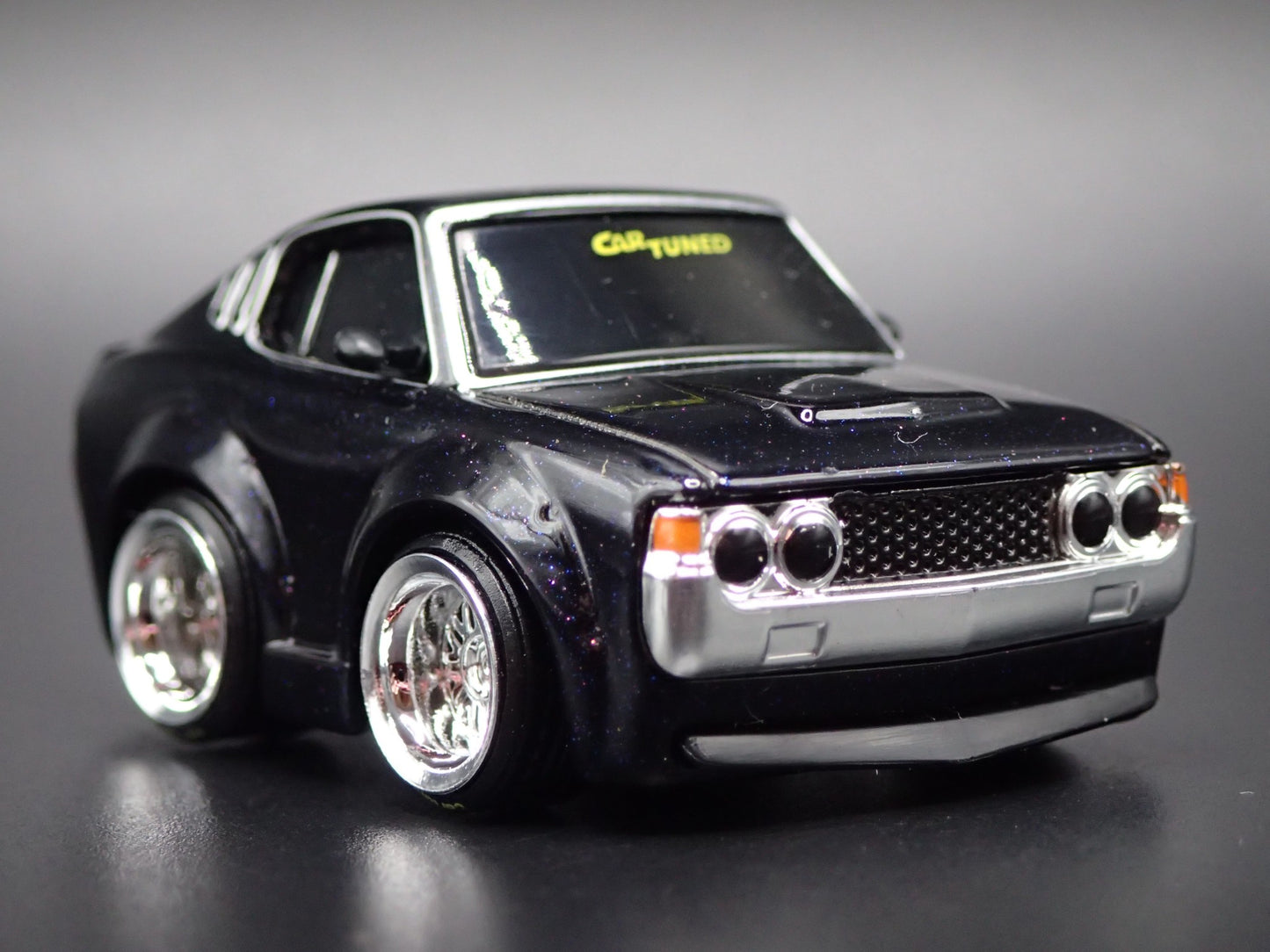 1970-1977 TOYOTA CELICA CAR TUNED JDM BLACK 1:64 SCALE DIORAMA DIECAST MODEL CAR