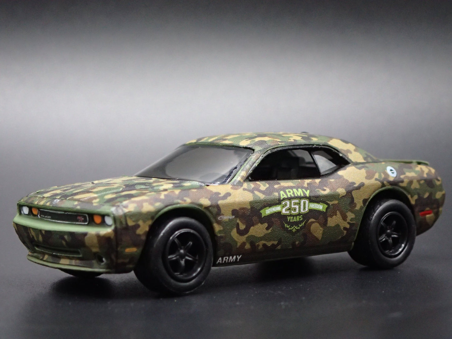 2008-2023 DODGE CHALLENGER RT ARMY 250 ANNIVERSARY 1/64 SCALE DIECAST MODEL CAR