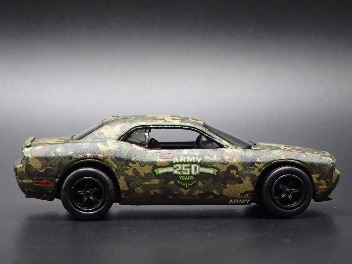 2008-2023 DODGE CHALLENGER RT ARMY 250 ANNIVERSARY 1/64 SCALE DIECAST MODEL CAR