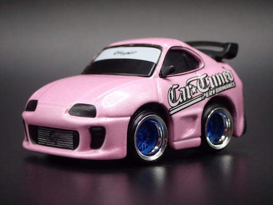 1993-2002 TOYOTA SUPRA CAR TUNED JDM PINK 1/64 SCALE DIORAMA DIECAST MODEL CAR