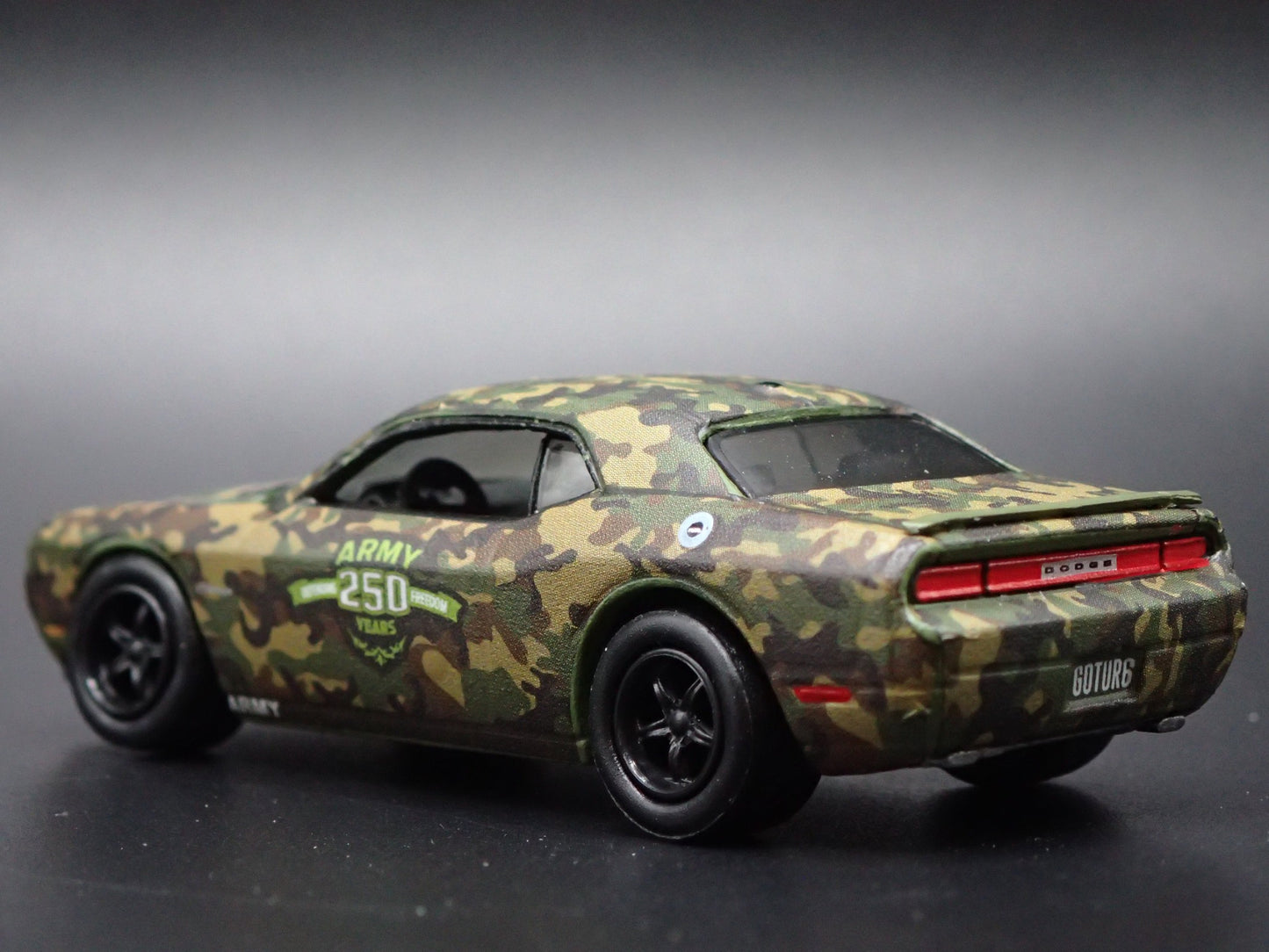 2008-2023 DODGE CHALLENGER RT ARMY 250 ANNIVERSARY 1/64 SCALE DIECAST MODEL CAR