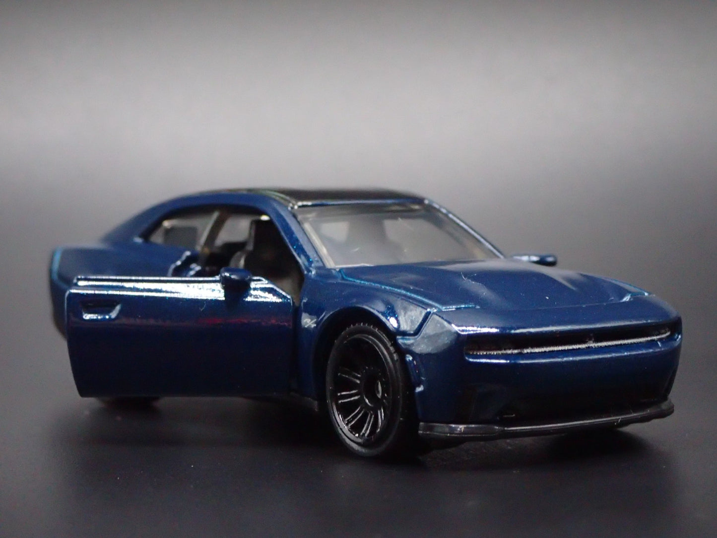 2024-2025 DODGE CHARGER RT EV ELECTRIC BLUE 1:64 SCALE DIORAMA DIECAST MODEL CAR