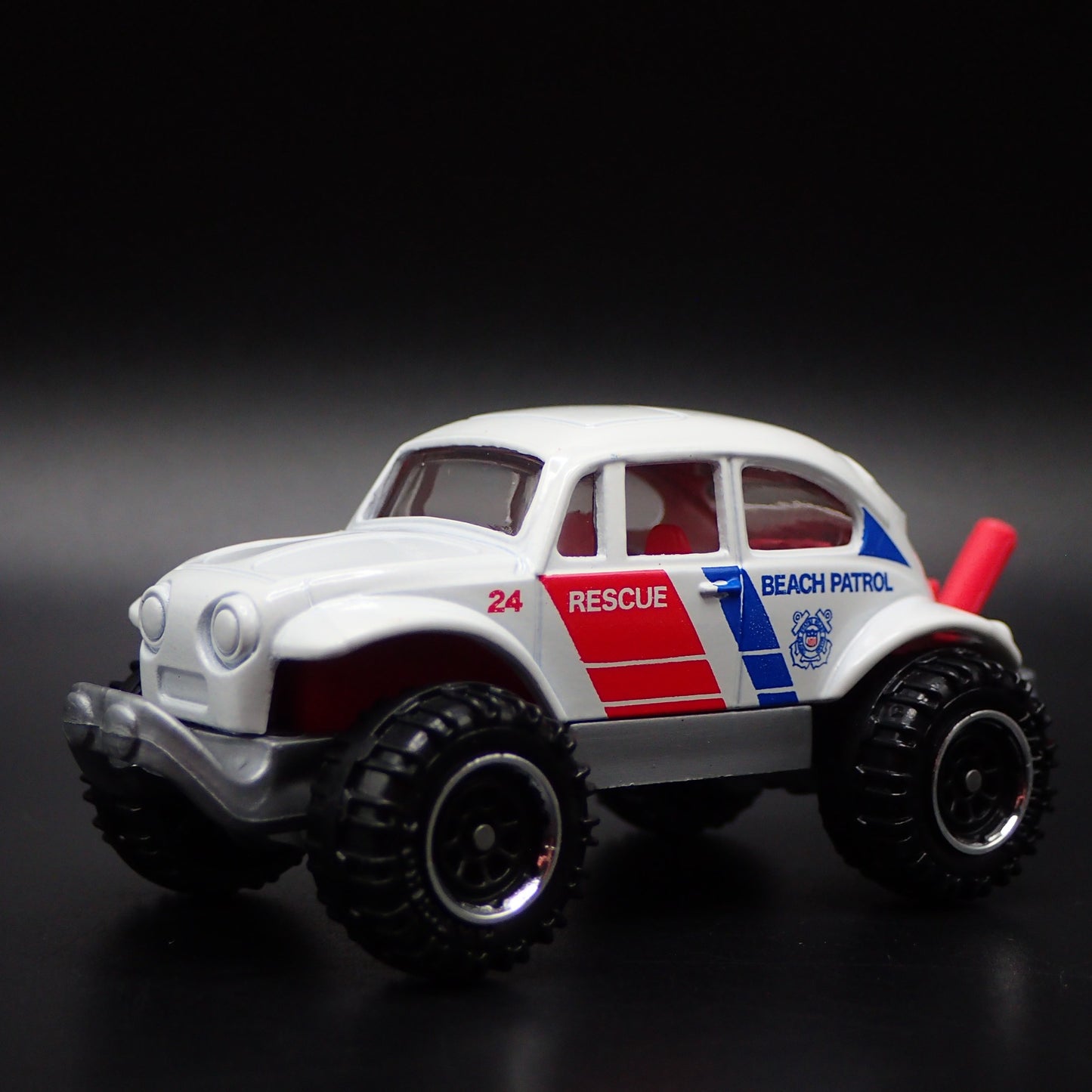 VW VOLKSWAGEN BAJA BEETLE BUG BEACH PATROL 1:64 SCALE DIORAMA DIECAST MODEL CAR