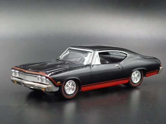 1968 68 CHEVY CHEVROLET CHEVELLE SS BLACK 1:64 SCALE DIORAMA DIECAST MODEL CAR