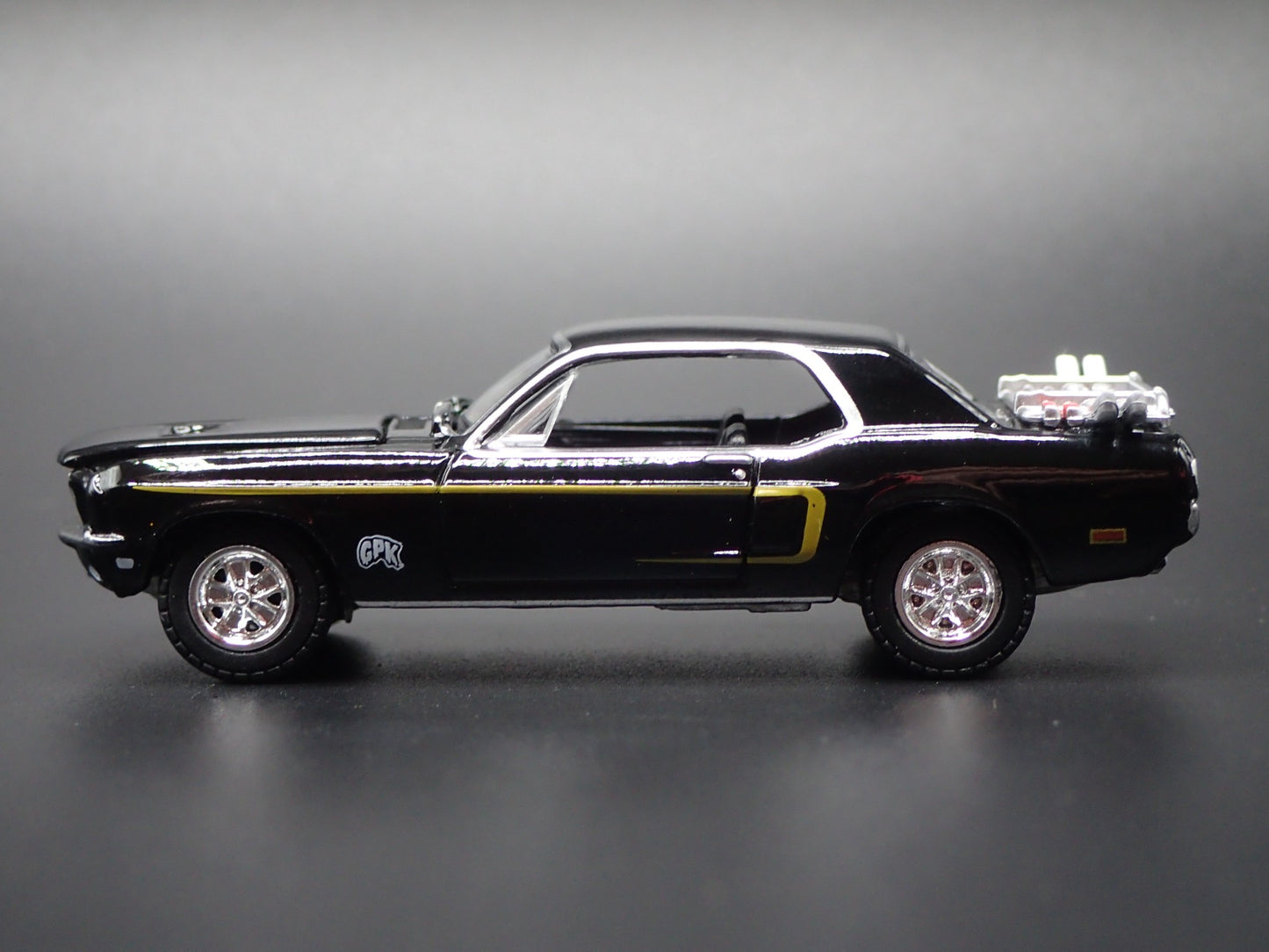 1968 68 FORD MUSTANG COUPE GPK BLACK 1:64 SCALE COLLECTIBLE DIECAST MODEL CAR