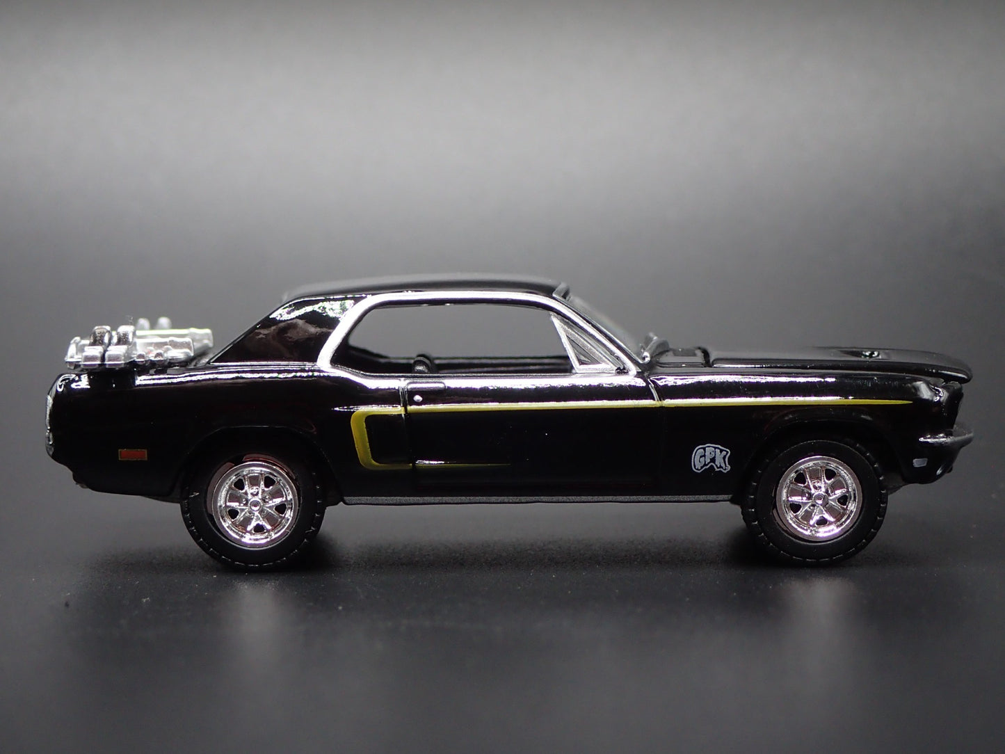 1968 68 FORD MUSTANG COUPE GPK BLACK 1:64 SCALE COLLECTIBLE DIECAST MODEL CAR