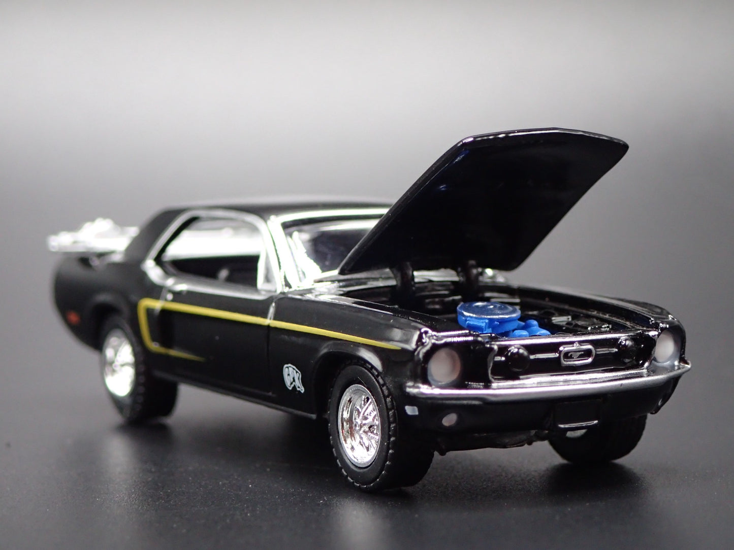 1968 68 FORD MUSTANG COUPE GPK BLACK 1:64 SCALE COLLECTIBLE DIECAST MODEL CAR