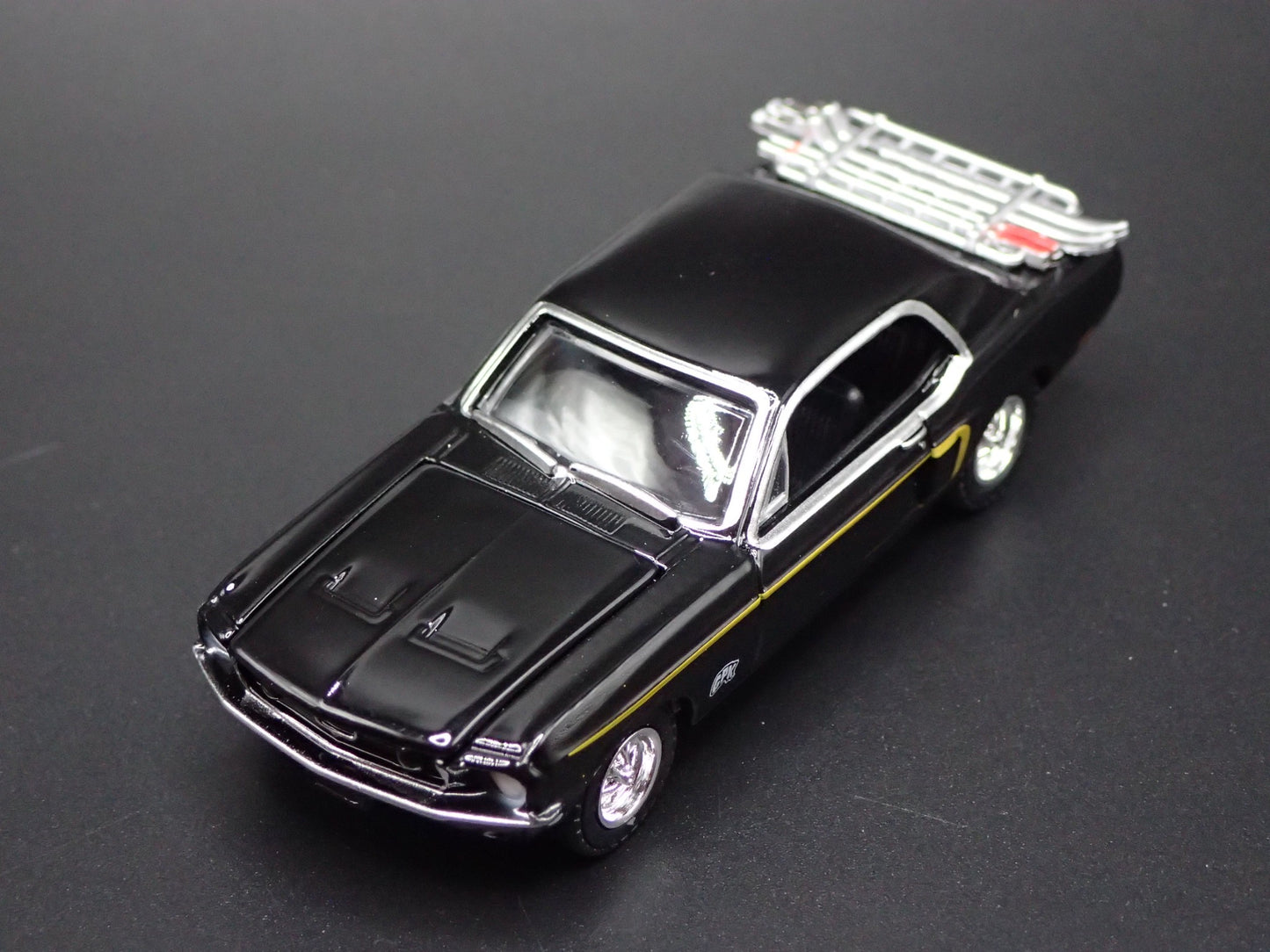 1968 68 FORD MUSTANG COUPE GPK BLACK 1:64 SCALE COLLECTIBLE DIECAST MODEL CAR