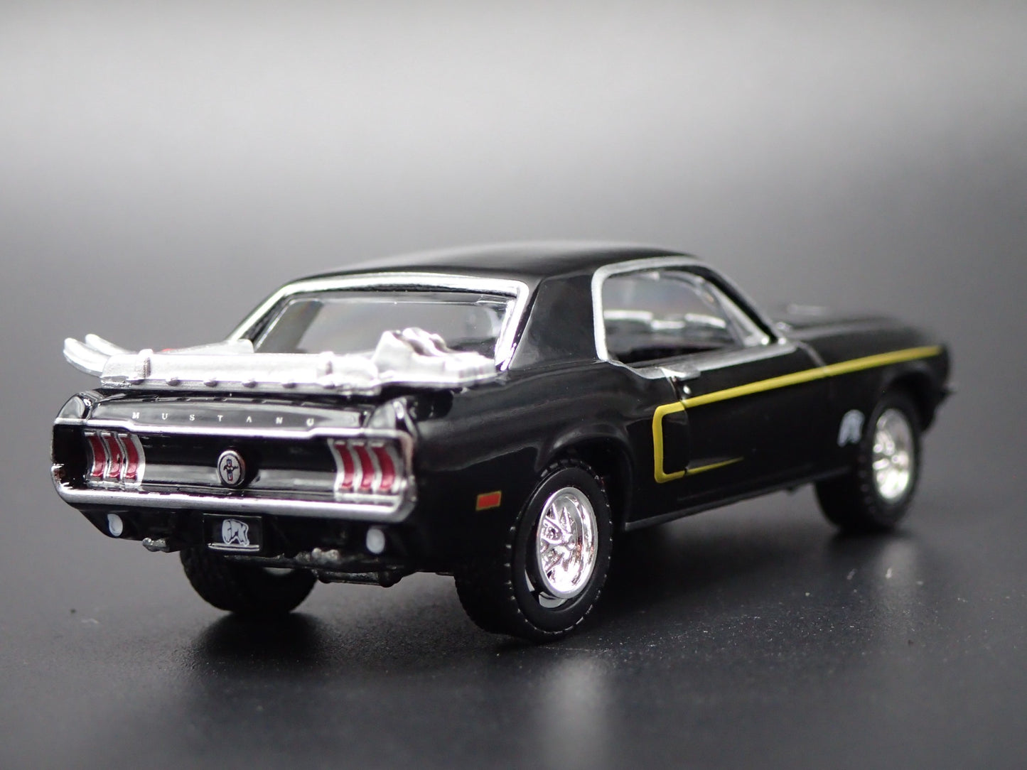 1968 68 FORD MUSTANG COUPE GPK BLACK 1:64 SCALE COLLECTIBLE DIECAST MODEL CAR