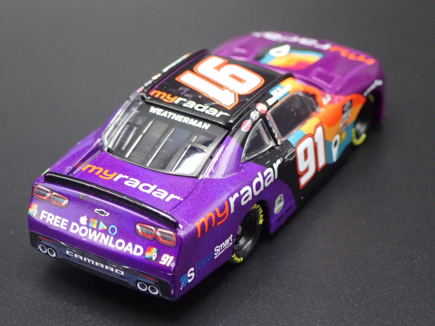2024 24 CHEVY CAMARO #91 KYLE WEATHERMAN MYRADAR NASCAR 1:64 SCALE DIECAST CAR