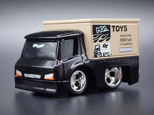 CT CAR TUNED BOX TRUCK BLACK 1/64 SCALE COLLECTIBLE DIORAMA DIECAST MODEL CAR