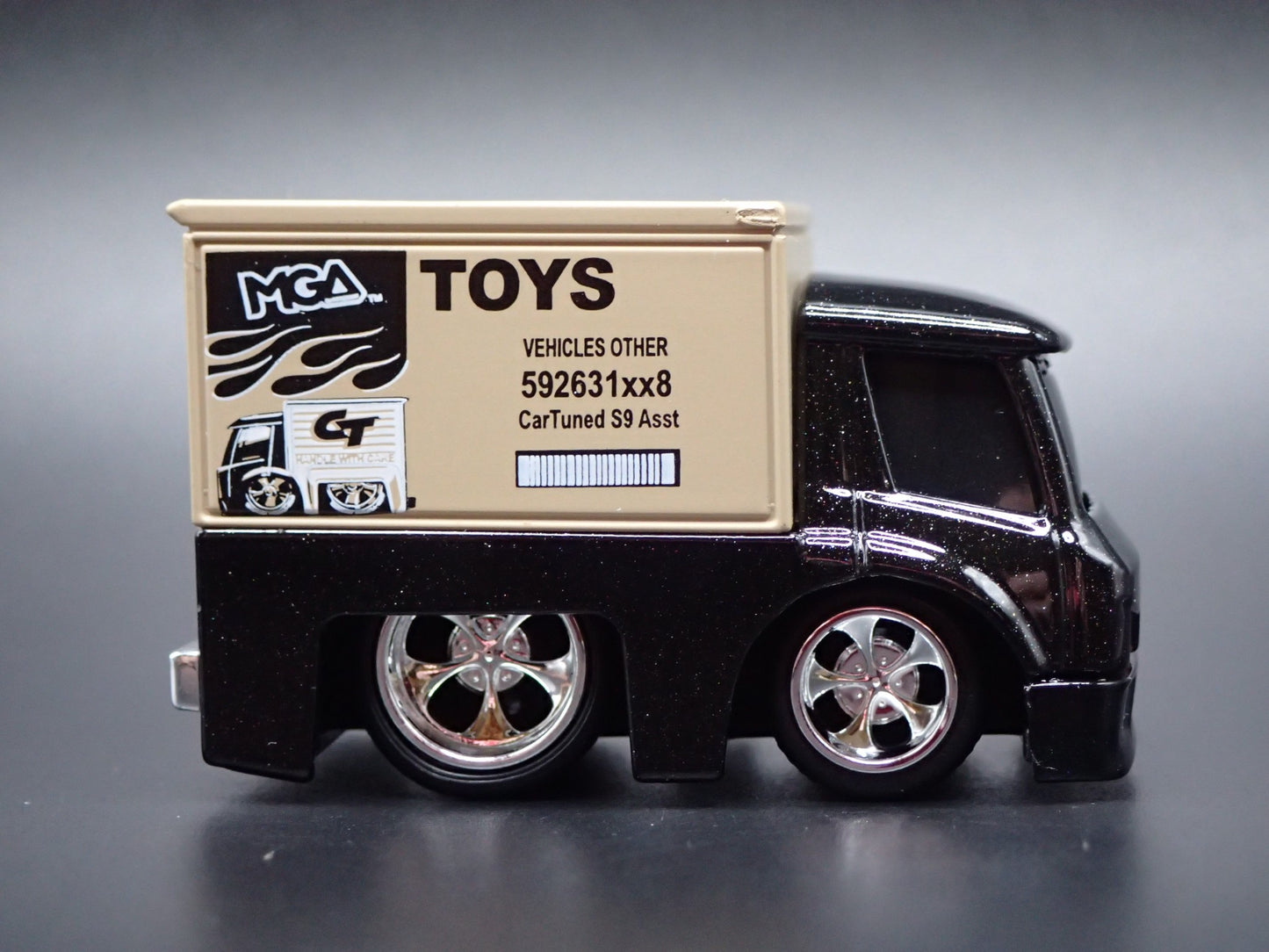 CT CAR TUNED BOX TRUCK BLACK 1/64 SCALE COLLECTIBLE DIORAMA DIECAST MODEL CAR