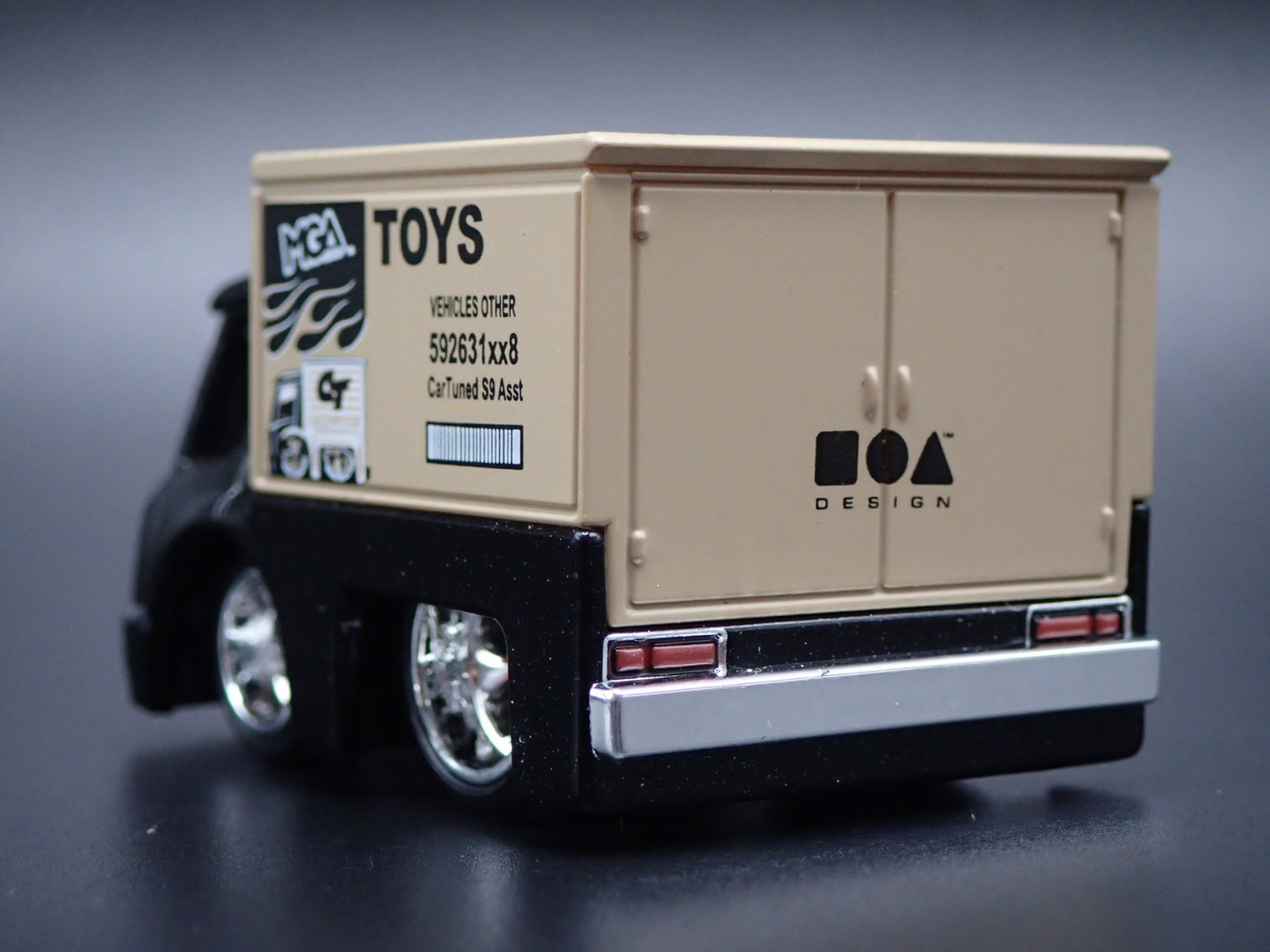 CT CAR TUNED BOX TRUCK BLACK 1/64 SCALE COLLECTIBLE DIORAMA DIECAST MODEL CAR
