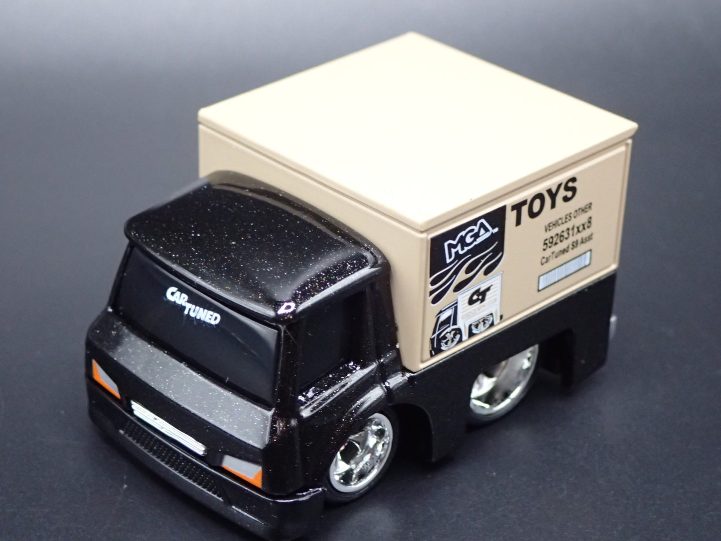 CT CAR TUNED BOX TRUCK BLACK 1/64 SCALE COLLECTIBLE DIORAMA DIECAST MODEL CAR