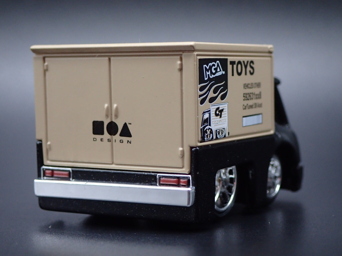 CT CAR TUNED BOX TRUCK BLACK 1/64 SCALE COLLECTIBLE DIORAMA DIECAST MODEL CAR