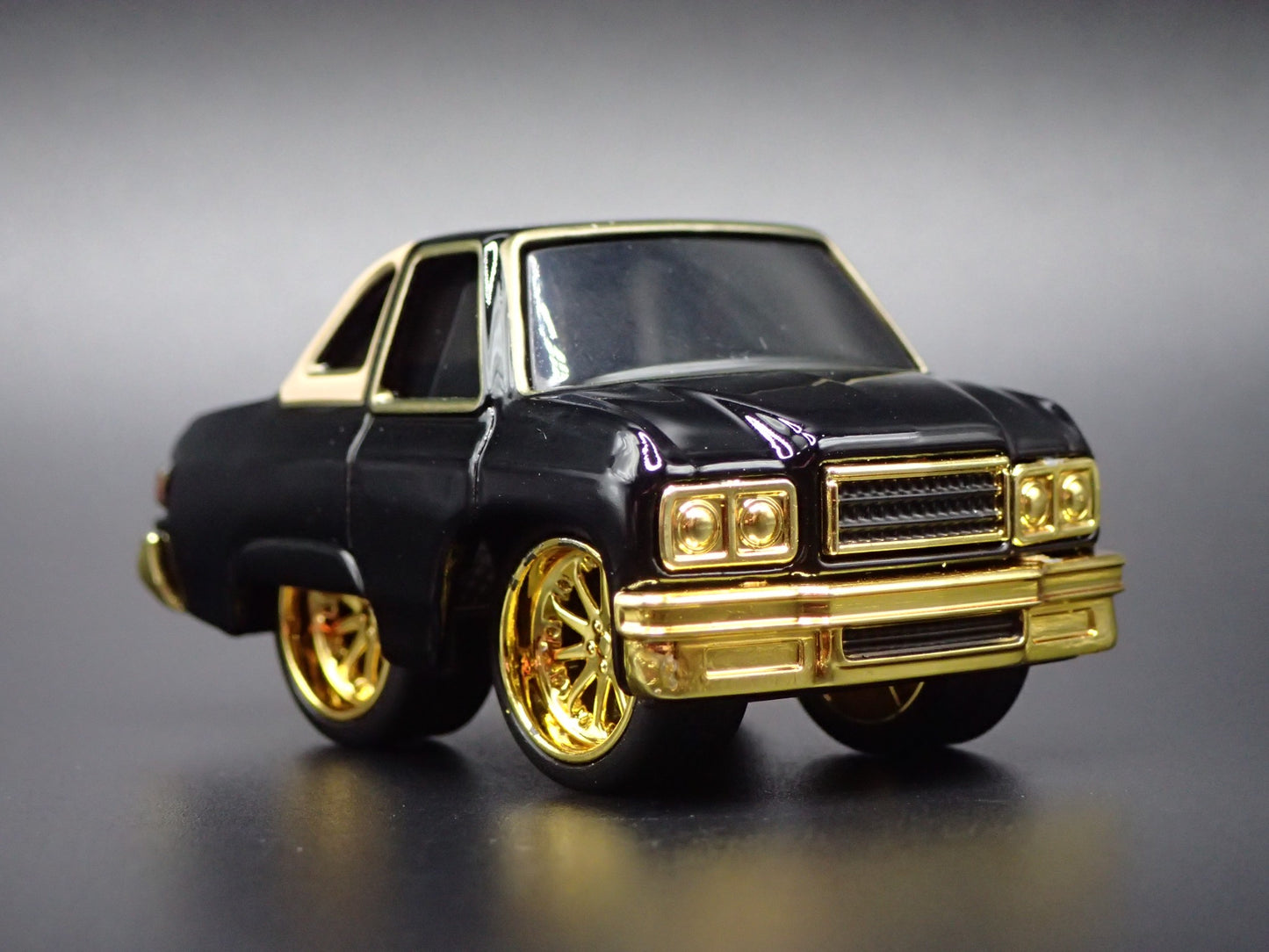 1975 75 CHEVY CHEVROLET IMPALA CAR TUNED BLACK 1:64 SCALE DIECAST MODEL CAR