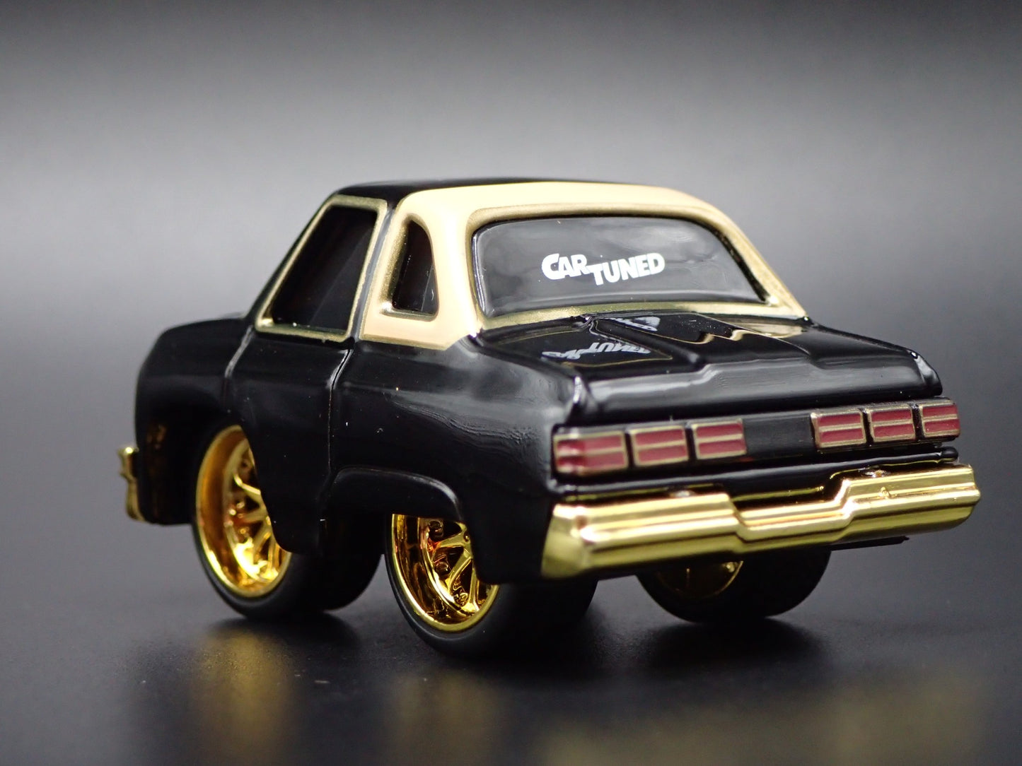 1975 75 CHEVY CHEVROLET IMPALA CAR TUNED BLACK 1:64 SCALE DIECAST MODEL CAR