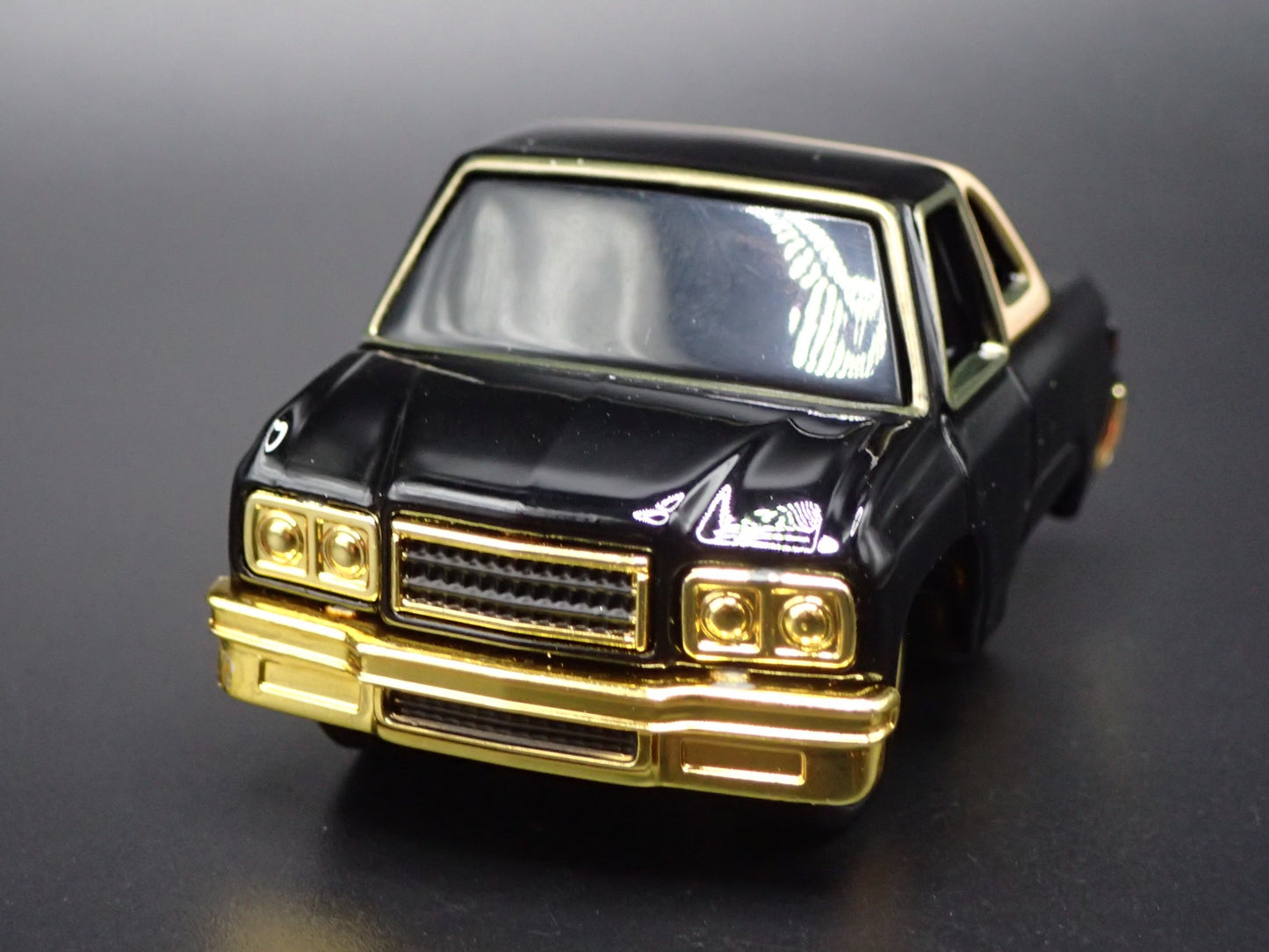 1975 75 CHEVY CHEVROLET IMPALA CAR TUNED BLACK 1:64 SCALE DIECAST MODEL CAR