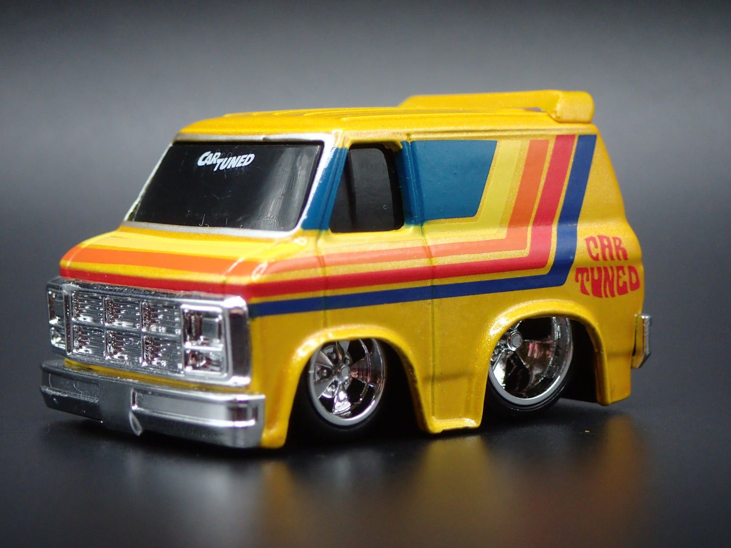 1979 79 GMC VANDURA PANEL VAN CAR TUNED YELLOW 1/64 SCALE DIECAST MODEL CAR