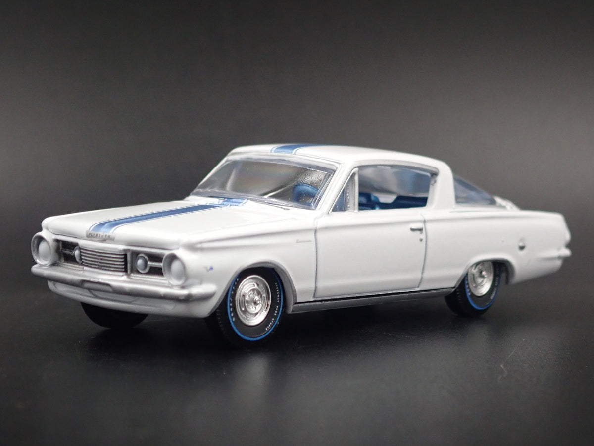 1964 64 PLYMOUTH BARRACUDA RARE 1/64 SCALE COLLECTIBLE DIORAMA DIECAST MODEL CAR-Burning Rubber Toy Company