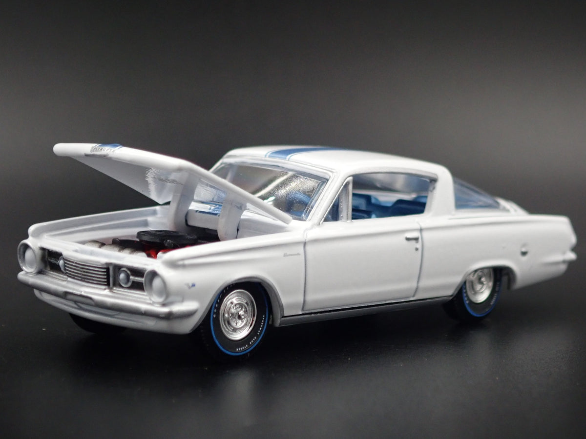 1964 64 PLYMOUTH BARRACUDA RARE 1/64 SCALE COLLECTIBLE DIORAMA DIECAST MODEL CAR-Burning Rubber Toy Company