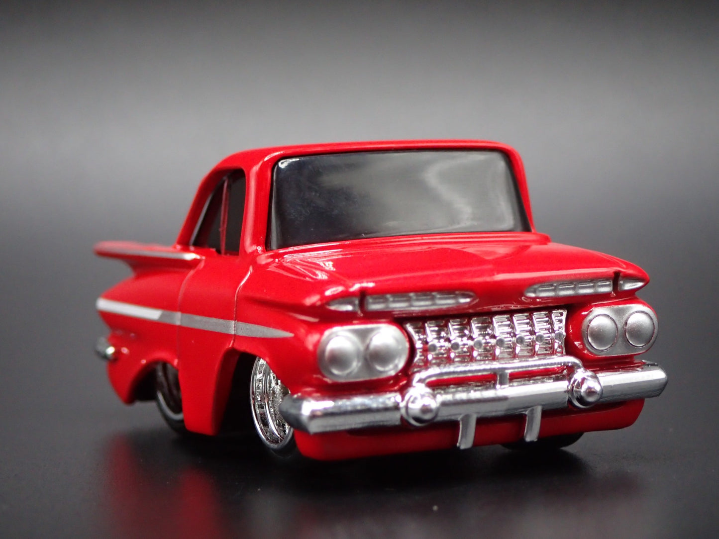 1959 59 CHEVY CHEVROLET IMPALA CAR TUNED RED 1:64 SCALE DIECAST MODEL CAR