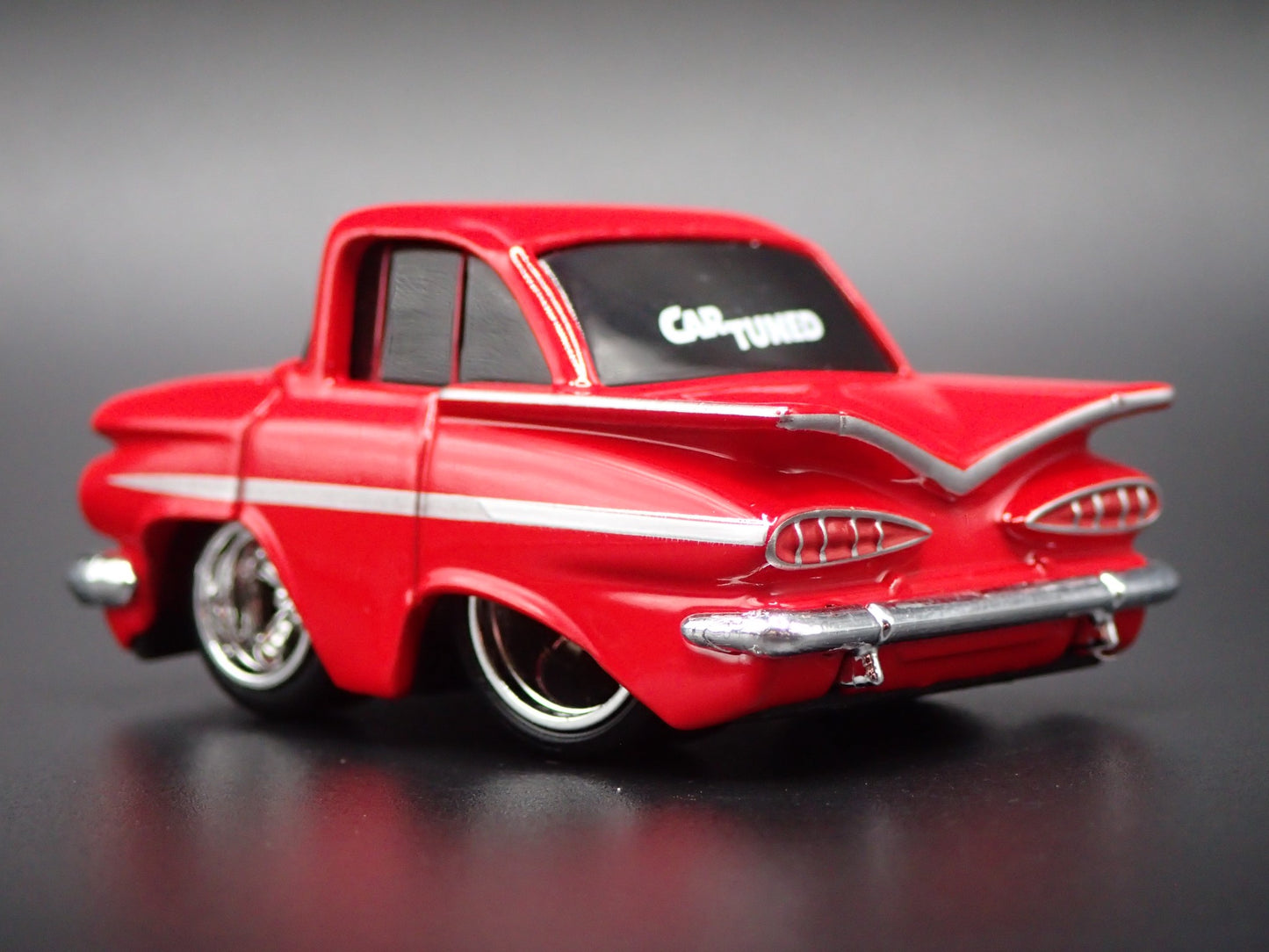 1959 59 CHEVY CHEVROLET IMPALA CAR TUNED RED 1:64 SCALE DIECAST MODEL CAR