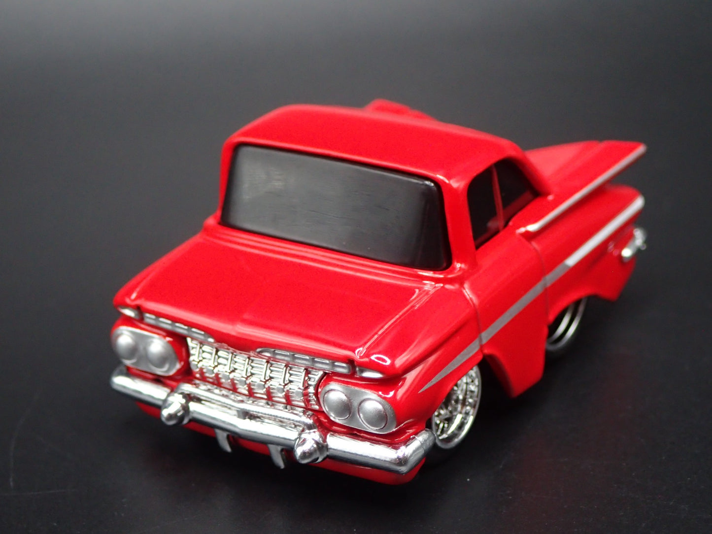 1959 59 CHEVY CHEVROLET IMPALA CAR TUNED RED 1:64 SCALE DIECAST MODEL CAR